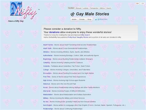 gay male nifty stories|Nifty Erotic Stories .